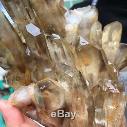 4.29LB Natural smokey citrine quartz cluster crystal wand point healing UT821