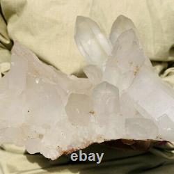 4.2LB Huge Natural Clear White Crystal Quartz Cluster Mineral Specimen Healing