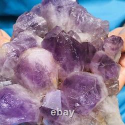 4.42LB Natural Amethyst Cluster Purple Quartz Crystal Rare Mineral Specimen 493