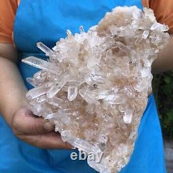 4.44LB Natural White Clear Quartz Crystal Cluster Rough Healing Specimen