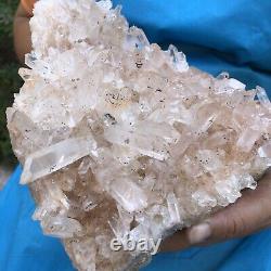 4.44LB Natural White Clear Quartz Crystal Cluster Rough Healing Specimen