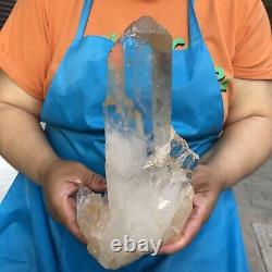 4.46LB Large Natural White Quartz Crystal Cluster Rough Specimen Healing Stone