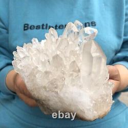 4.4LB Large Natural White Quartz Crystal Cluster Rough Specimen Healing Stone