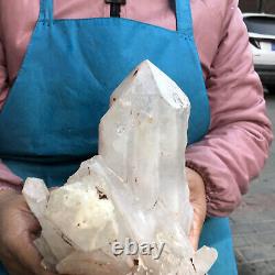 4.4LB Natural Transparent White Quartz Crystal Cluster Specimen Healing 2254