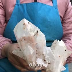 4.4LB Natural Transparent White Quartz Crystal Cluster Specimen Healing 2254