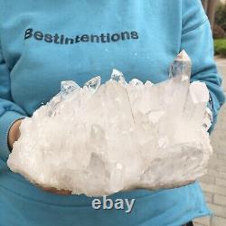 4.53LB Natural Transparent White Quartz Crystal Cluster SpecimenHealing 1155