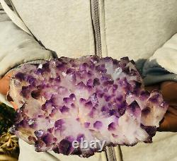 4.5lb Beautiful New Find Purple Quartz Crystal Cluster Rough Healing Specimen