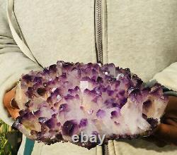 4.5lb Beautiful New Find Purple Quartz Crystal Cluster Rough Healing Specimen