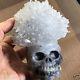 4.6 Clear Cluster Natural Quartz Skull Carved Realistic Crystal Healing