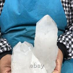 4.64LB Large Natural White Quartz Crystal Cluster Rough Specimen HEALING