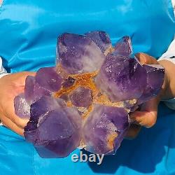 4.66LB Large Natural Amethyst Geode Cluster Quartz Crystal Specimen Healing