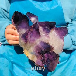 4.68LB Natural Amethyst Cluster Quartz Crystal Mineral Specimen Healing