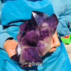 4.68LB Natural Amethyst Cluster Quartz Crystal Mineral Specimen Healing