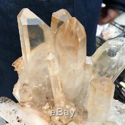4.88LB Natural Clear quartz cluster Mineral crystal specimen healing FTD207-FA