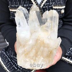4.92LB Large Natural White Quartz Crystal Cluster Rough Specimen Healing Stone