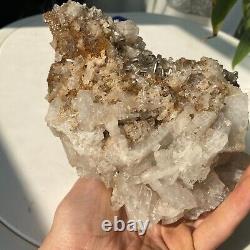 4.93LB Natural Rare Beautiful Yellow QUARTZ Crystal Cluster Mineral Specimen N04
