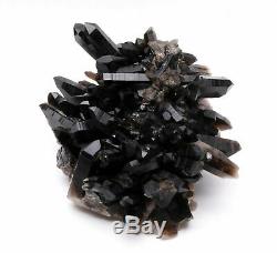 4.95lb Natural Clear Black Quartz Point Crystal Cluster Healing Mineral Specimen