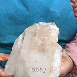 4.97LB Natural Transparent White Quartz Crystal Cluster Specimen Healing 1077