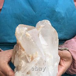 4.97LB Natural Transparent White Quartz Crystal Cluster Specimen Healing 2260