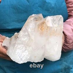 4.97LB Natural Transparent White Quartz Crystal Cluster Specimen Healing 516
