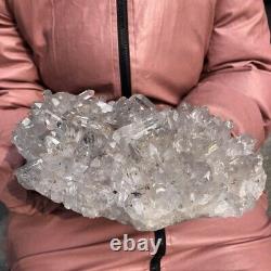 4.97LB Natural White Crystal Cluster Mineral Specimen Quartz Healing