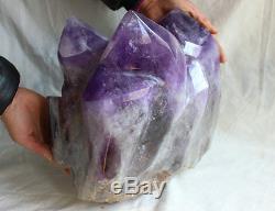 40.1LB Huge Natural Amethyst Quartz Crystal Cluster Points Polished Healing