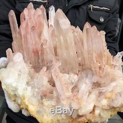 40 lb 13 Natural Beautiful Large Rock Crystal Quartz Cluster Specimen FR3