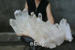 40800g(89.8lb) Natural Beautiful Clear Quartz Crystal Cluster Tibetan Specimen