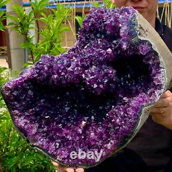 41.8LB Natural Amethyst geode quartz cluster crystal specimen Healing