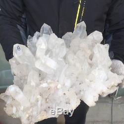 41.8lb 7.0 Natural Beautiful Rock Crystal Quartz Cluster Specimen EG40
