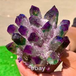 411g Newly Discovered purple Phantom Quartz Crystal Cluster Minerals