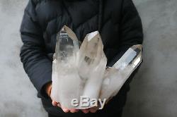 4120g(9LB) Natural Beautiful Clear Quartz Crystal Cluster Tibetan Specimen