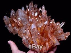 4133g New Find Clear Natural Pink QUARTZ Crystal Cluster Original Specimen