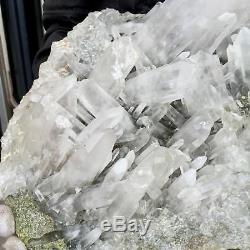 42 lb 20 Natural Beautiful Large Rock Crystal Quartz Cluster Specimen FR5