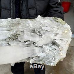 42 lb 20 Natural Beautiful Large Rock Crystal Quartz Cluster Specimen FR5