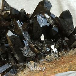 4265g Large Natural Black Smoky Quartz Crystal Cluster Rough Healing Specimen