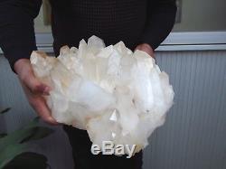 43.61lb HUGE NATURAL Clear Quartz Crystal cluster Points Specimens
