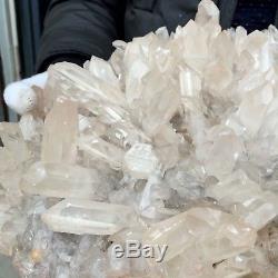 43 lb 17 Natural Beautiful Rock Crystal Quartz Cluster Specimen DR7