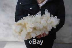4300g Natural Beautiful Clear Quartz Crystal Cluster Tibetan Specimen B843