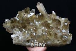 4320g Rare Natural Smoky Citrine Yellow QUARTZ Cluster Crystal Specimen