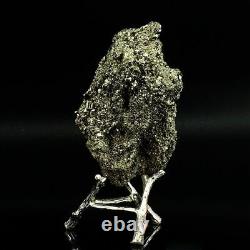 435g Natural Raw Pyrite Crystal Quartz Cluster Mineral Specimen Decoration Gift