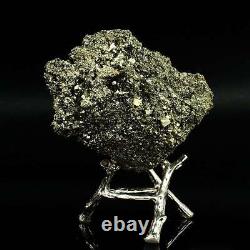 435g Natural Raw Pyrite Crystal Quartz Cluster Mineral Specimen Decoration Gift