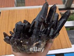 4390g Natural Beauty Rare Black Quartz Crystal Cluster Mineral Specimen