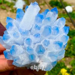 442G New Find sky blue Phantom Quartz Crystal Cluster Mineral Specimen Healing
