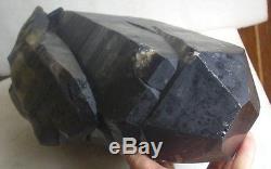 46.4lb Huge Natural Dark Smokey Black Quartz Crystal Cluster Points