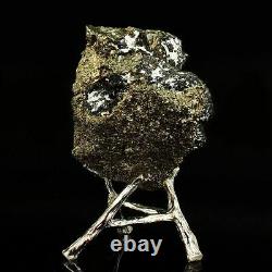 462g Natural Raw Pyrite Crystal Quartz Cluster Mineral Specimen Decoration Gift
