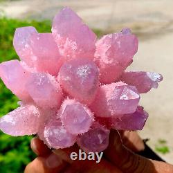 464G New Find Pink Phantom Quartz Crystal Cluster MineralSpecimenHealing