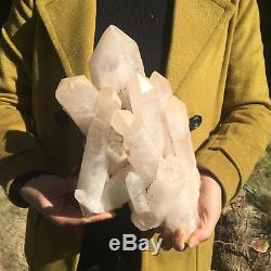 4655g Huge Natural White Quartz Crystal Cluster Specimen Reiki Healing 13
