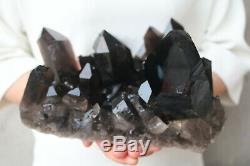 4700g Natural Beautiful Smoke Black Quartz Crystal Cluster Tibetan Specimen