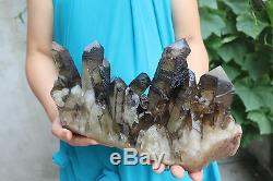 4840g Natural Beautiful Black White Quartz Crystal Cluster Tibetan Specimen #901